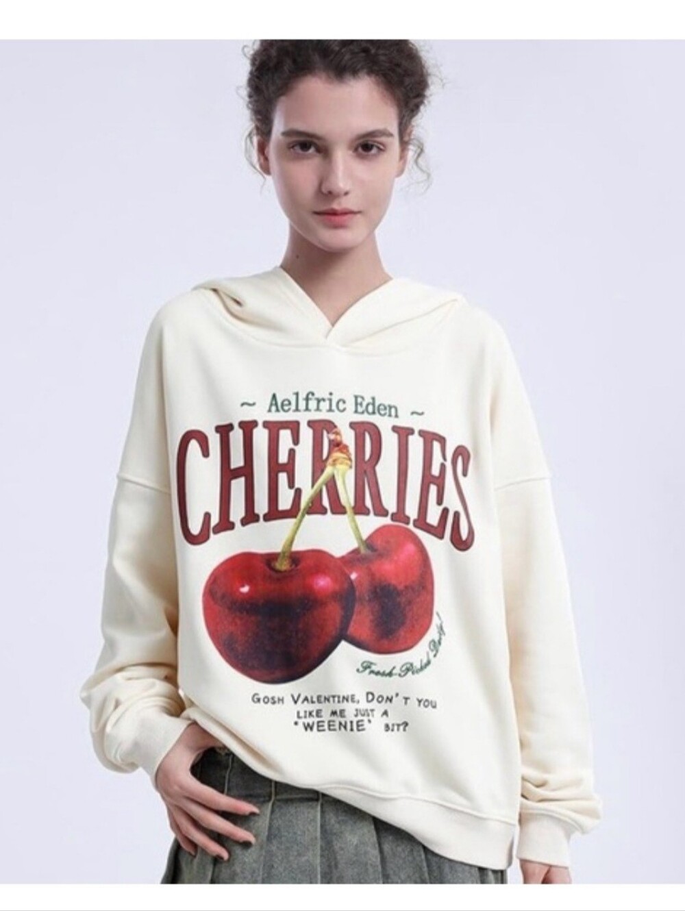 Aelfric EDEN CHERRY HOODIE SWEATSHIRT SIZE LARGE